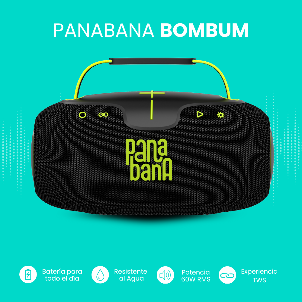 PARLANTE BLUETOOTH PANABANA BOMBUM 60W MODEL. BSP4570